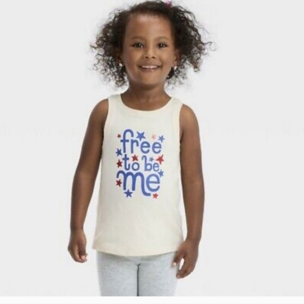 ❤️10/$10 New cat and jack tank 4th Of July